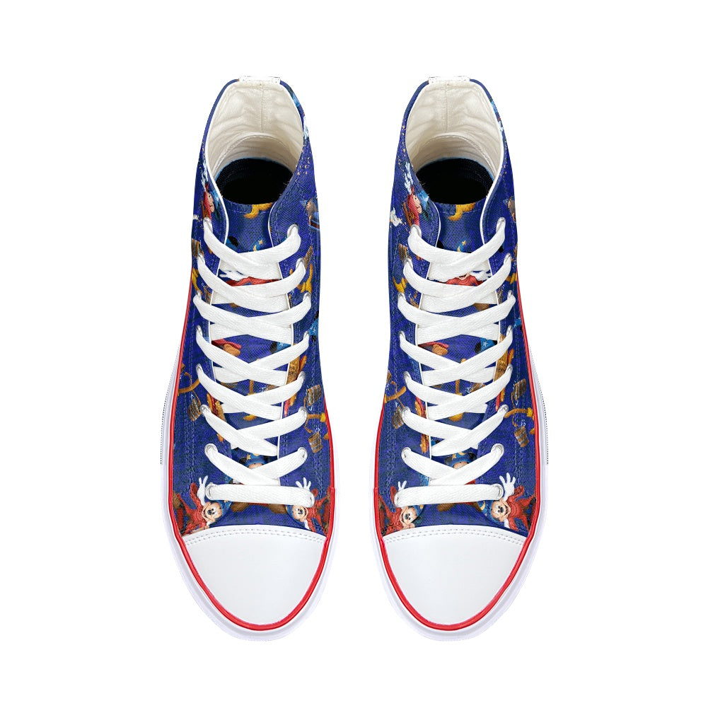 Mouse Sorcerer High Top Canvas Shoes