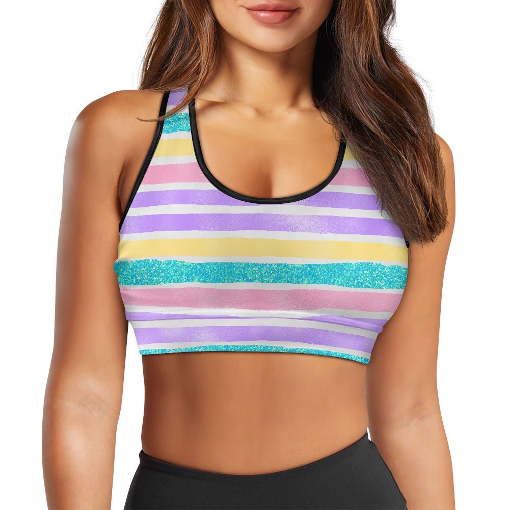 Pastel Stripe Women's Sports Vest
