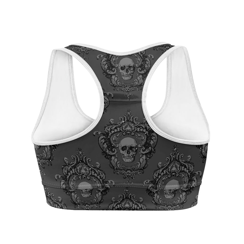 Skull Damask Women's Sports Vest
