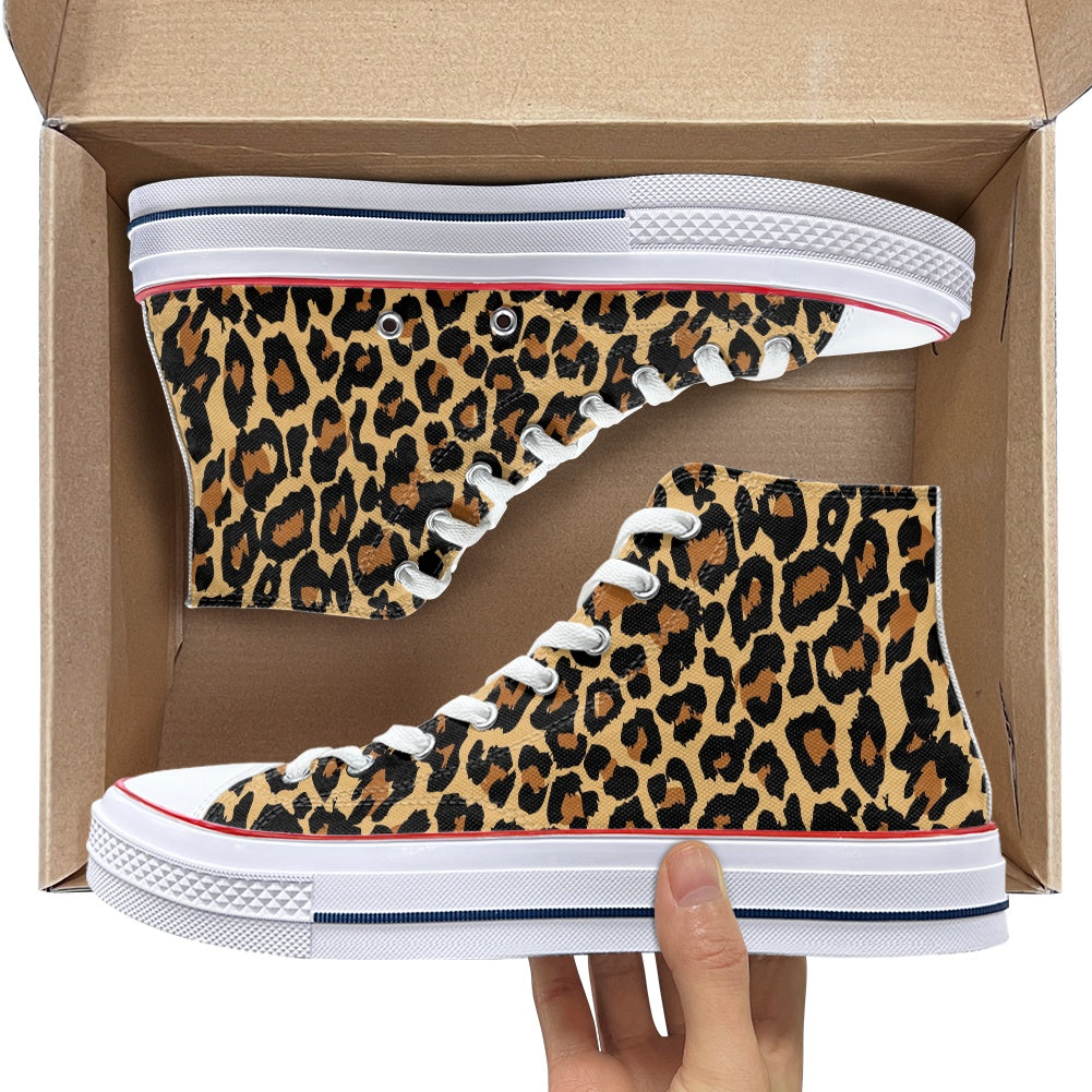 Cheetah High Top Canvas Shoes