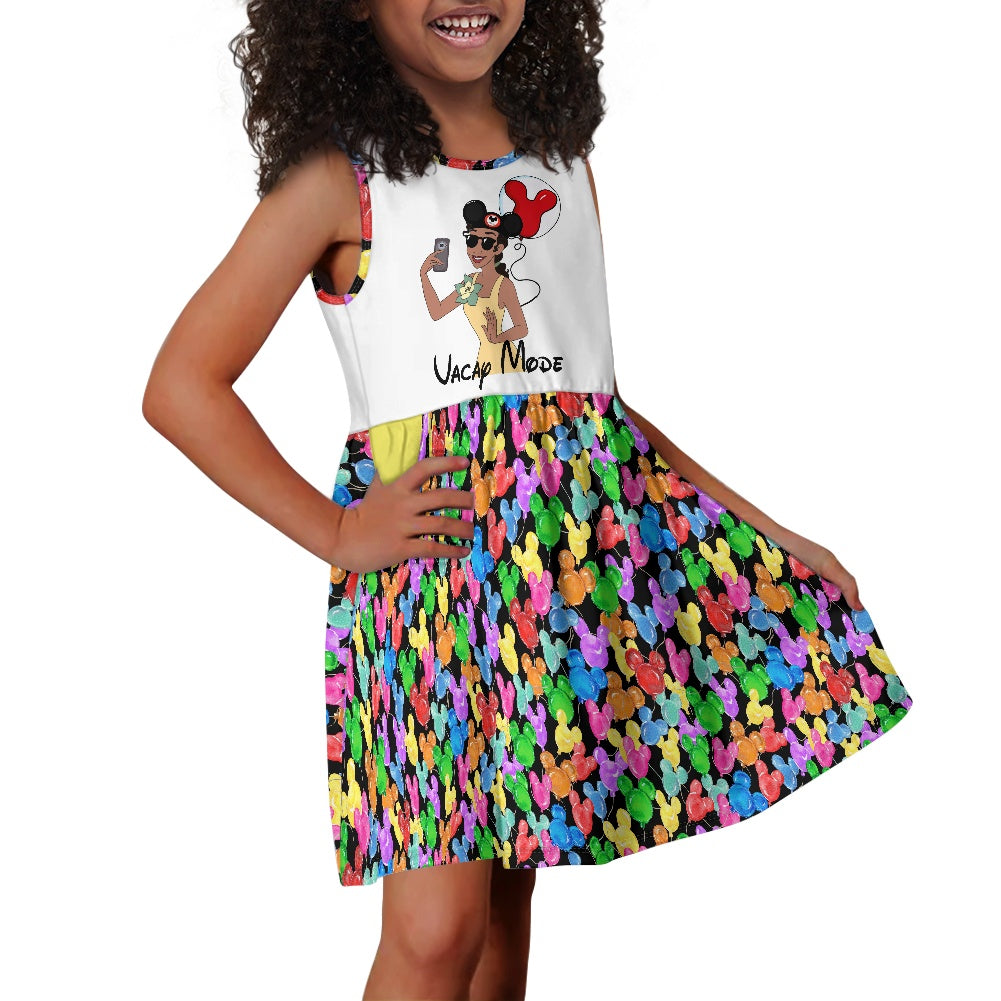 Mouse Balloons- Tiana- Girl's dress with pockets