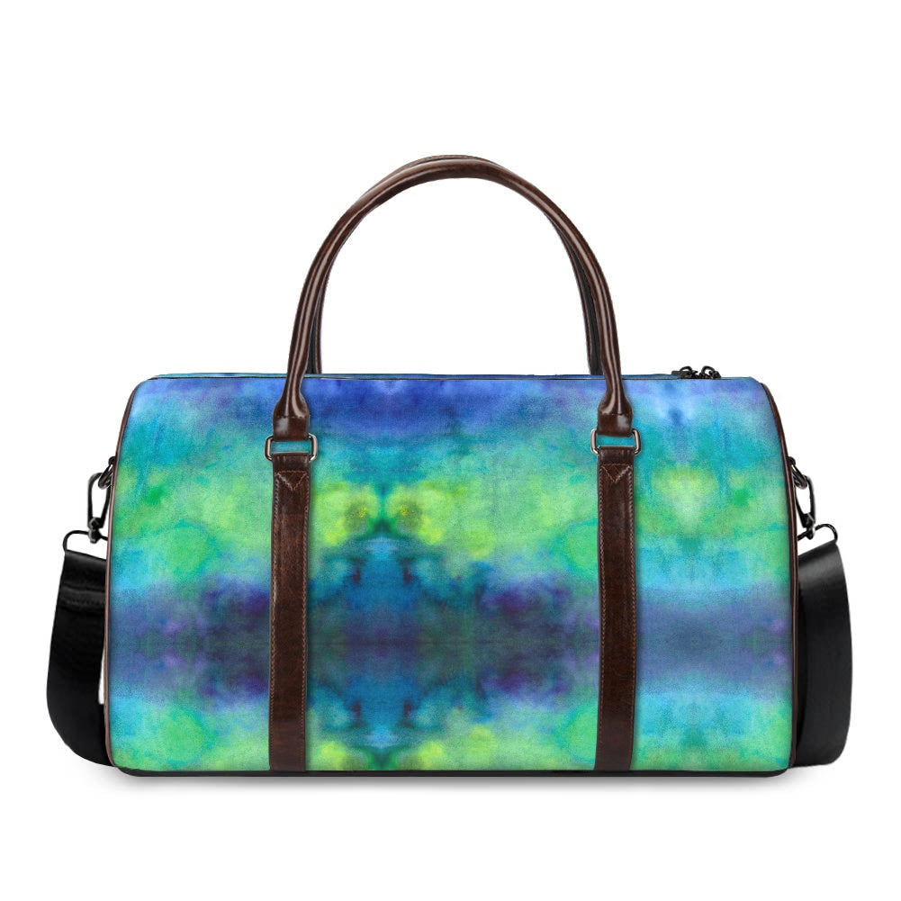 Aqua Tie Dye Travel Handbag