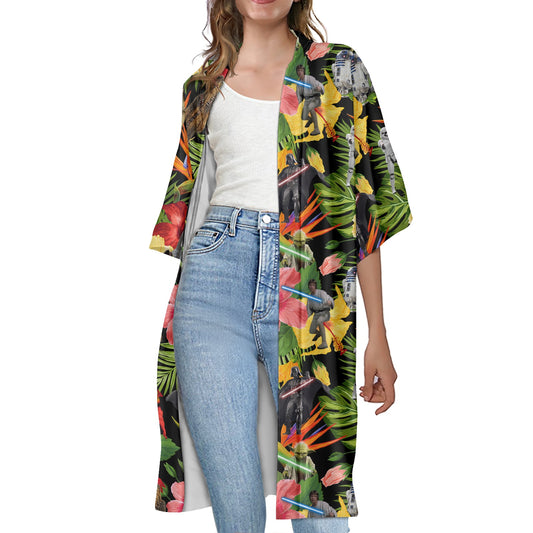 Tropical SW Women's Half Sleeve Kimono Cardigan