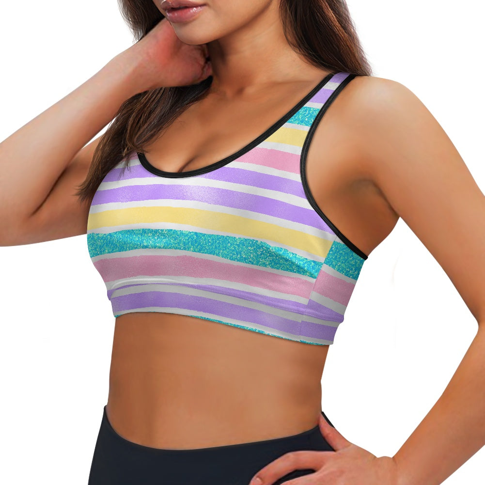 Pastel Stripe Women's Sports Vest