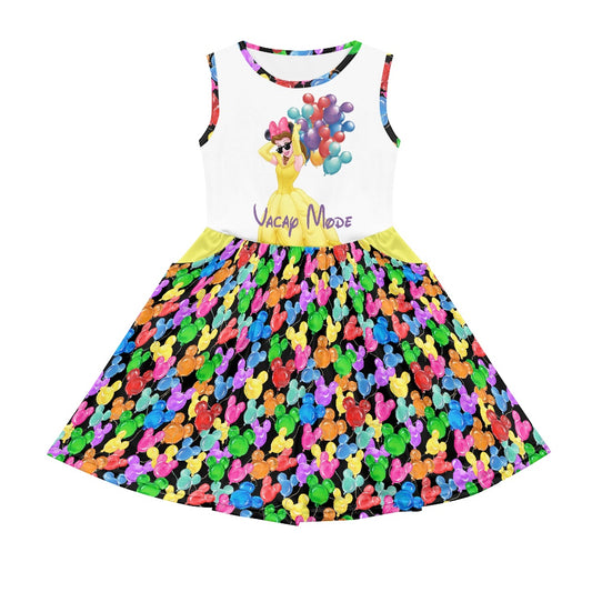 Mouse Balloons- Belle- Girl's dress with pockets