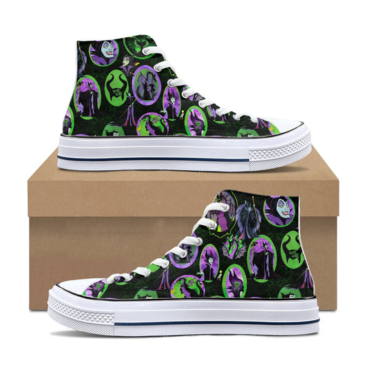 Evil Fairy Flames High Top Canvas Shoes