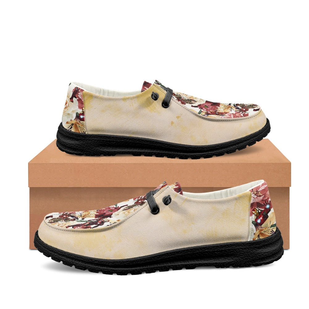 Floral Iron Men's Lace Up Loafers