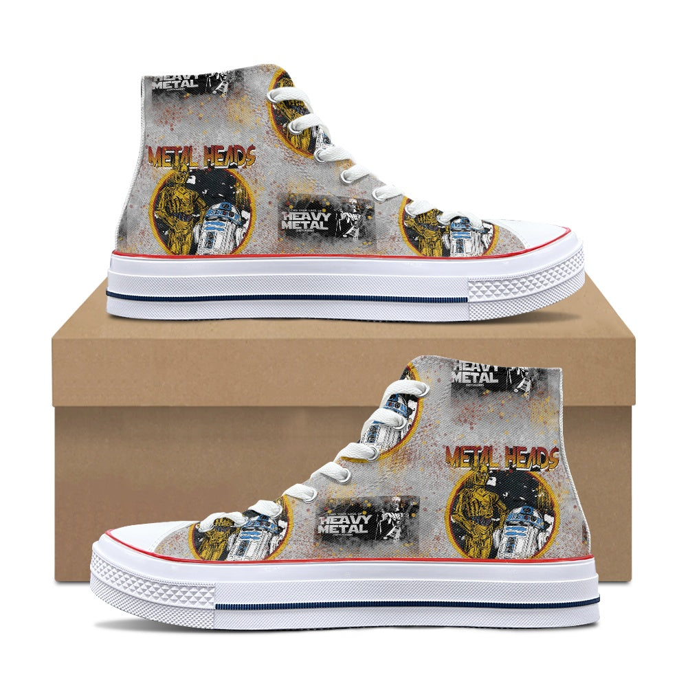 Metal Heads High Top Canvas Shoes