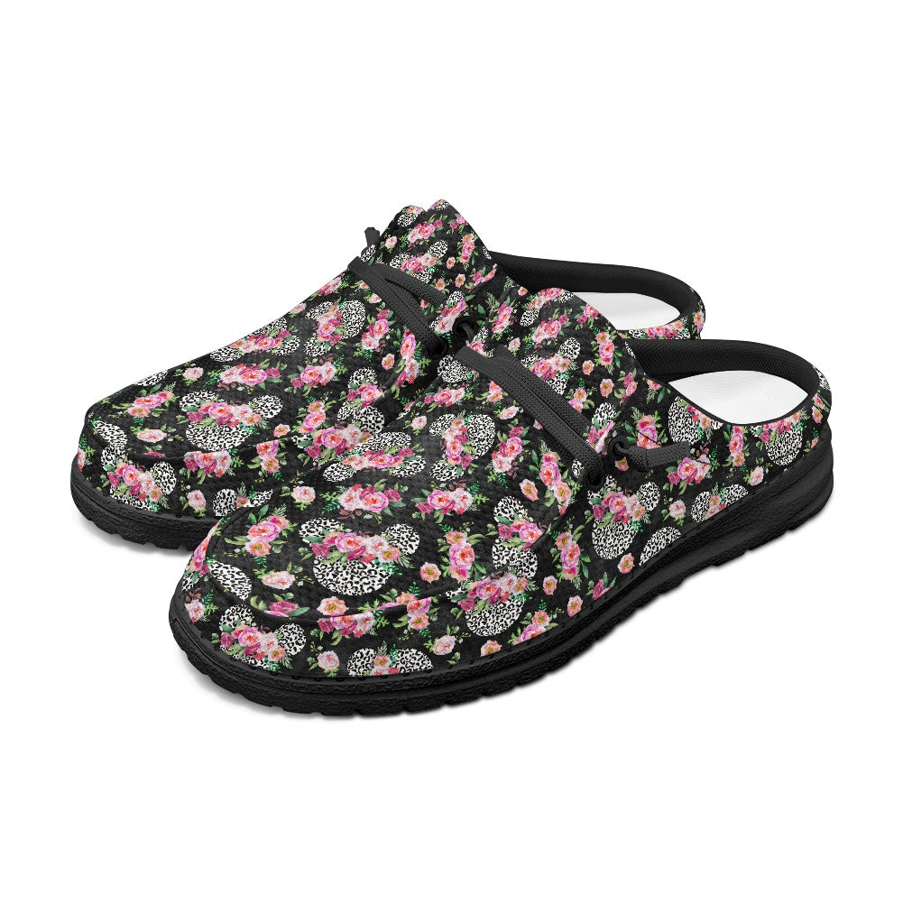 Floral Cheetah Black MESH DUDE SHOES