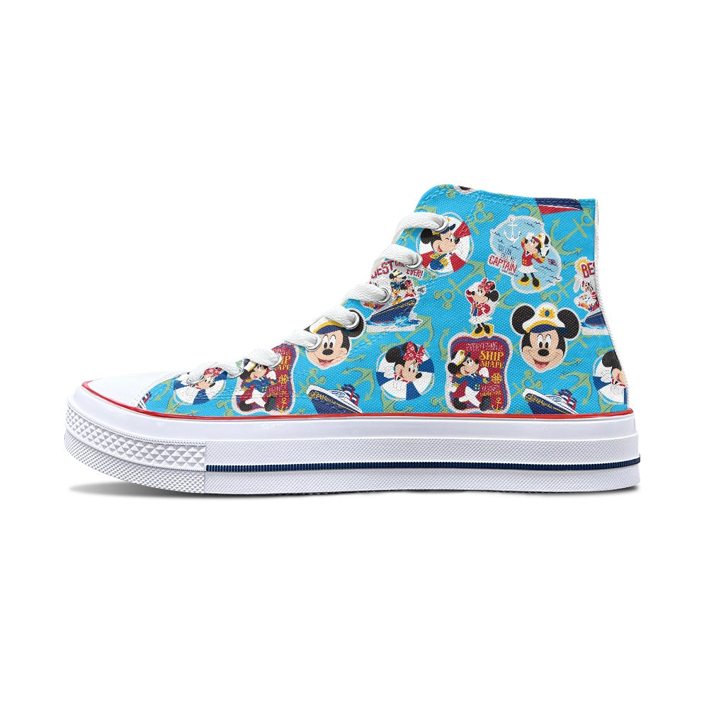 Cruise Mouse High Top Canvas Shoes