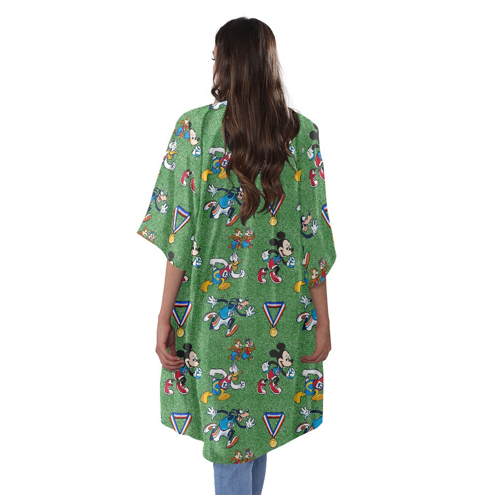 Medal Run Women's Half Sleeve Kimono Cardigan