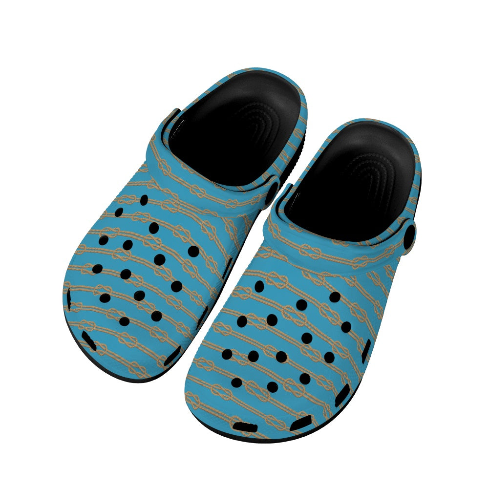 Knot Your Way Crocs Black Sole