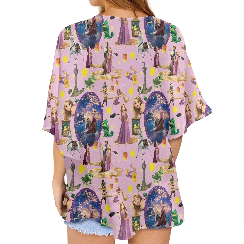 Floating Lanterns Women's cardigan chiffon shirt