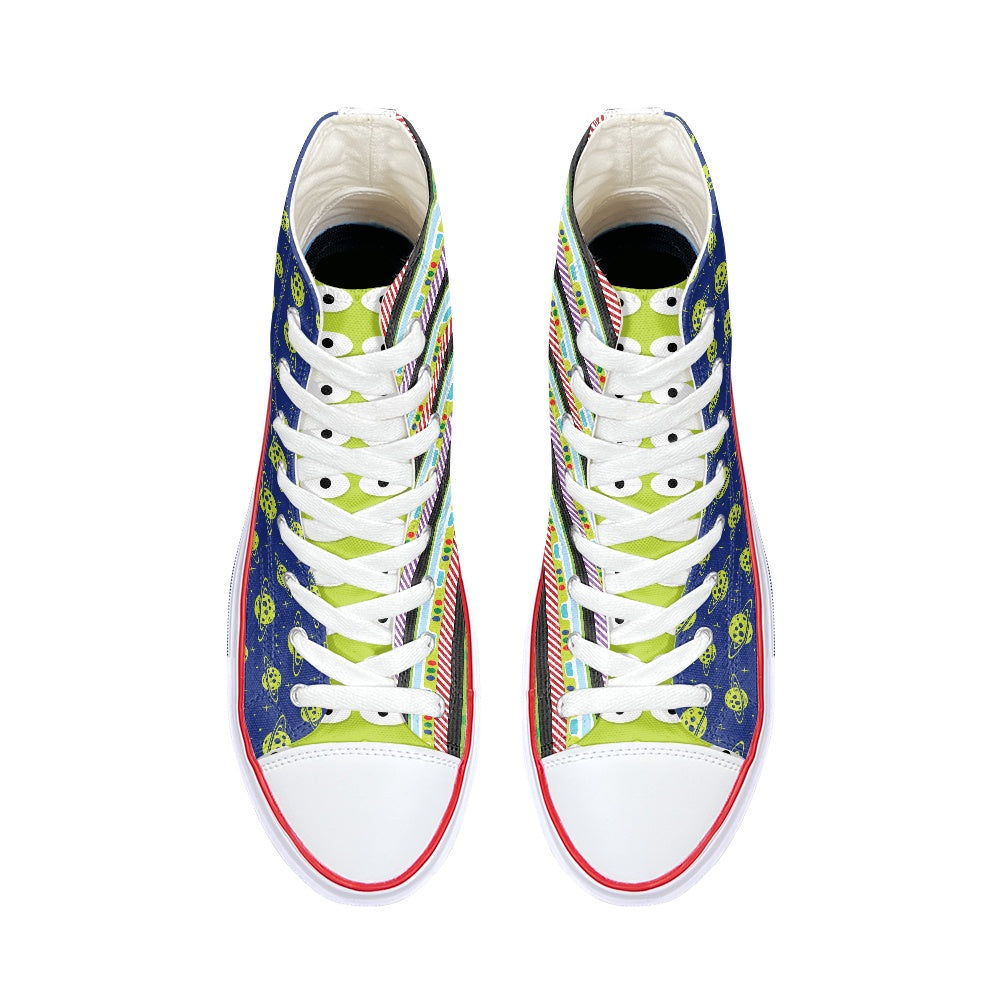 Toy Box- Alien/ Buzz- High Top Canvas Shoes