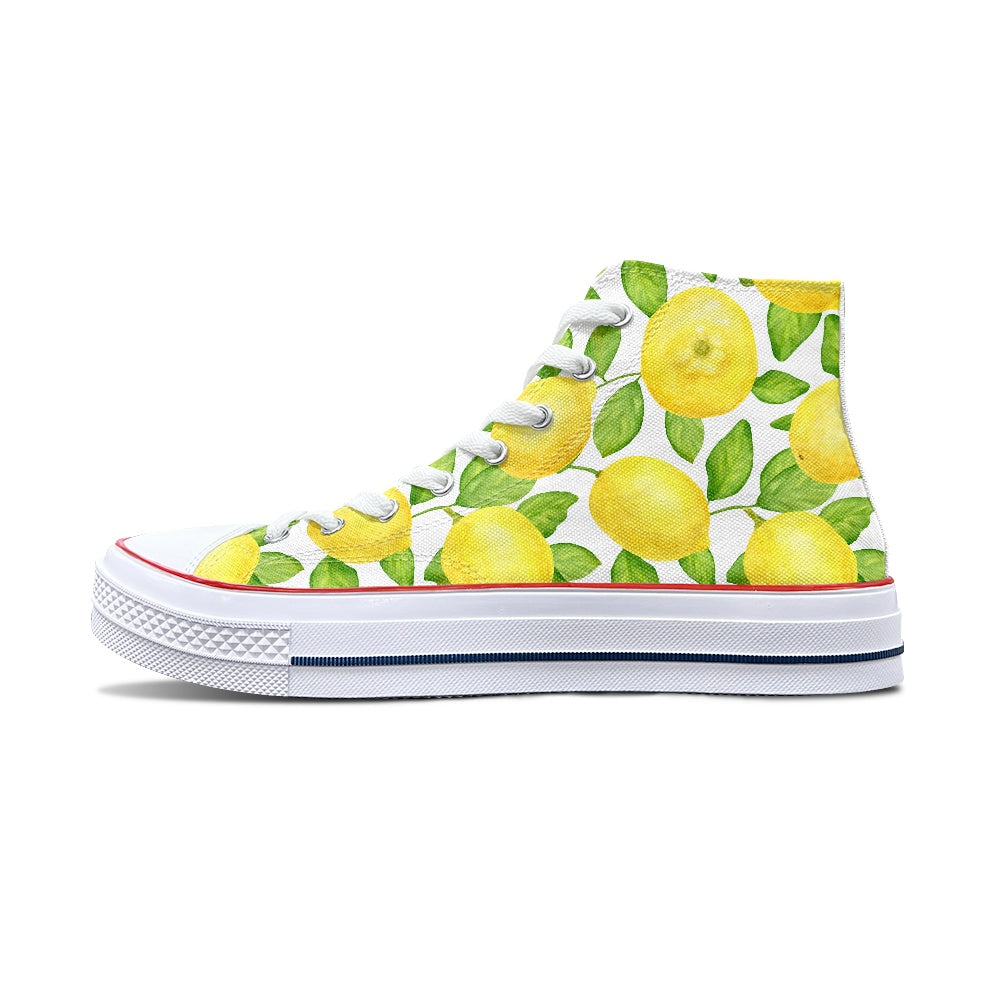 Lemons High Top Canvas Shoes