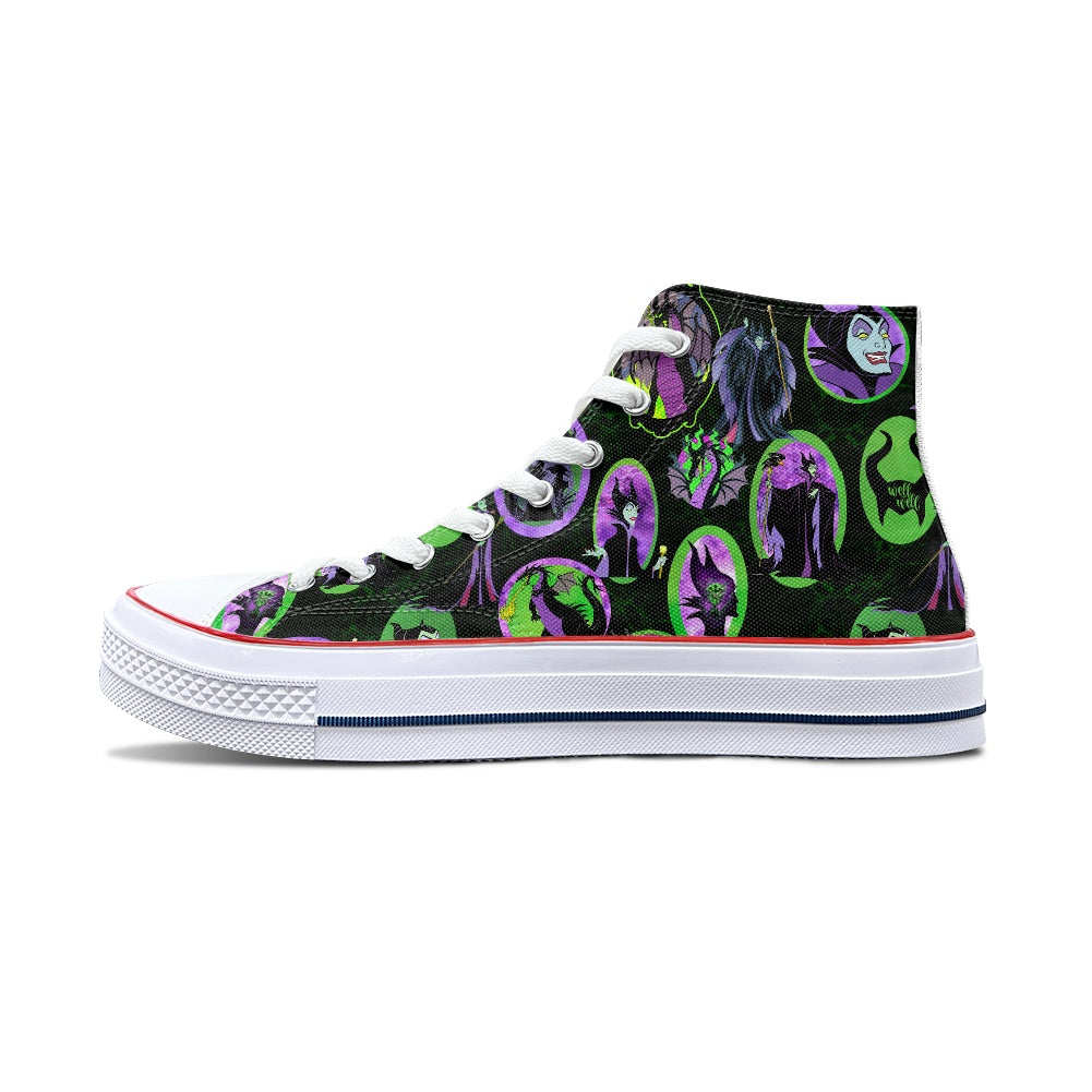 Evil Fairy Flames High Top Canvas Shoes