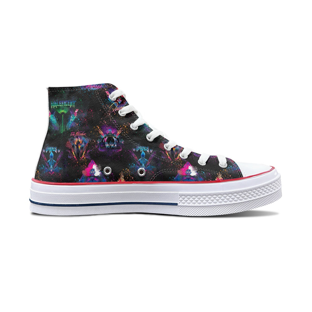 Evil Rocks High Top Canvas Shoes