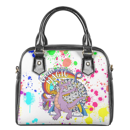 Purple Dragon Splatter Bowler Bag