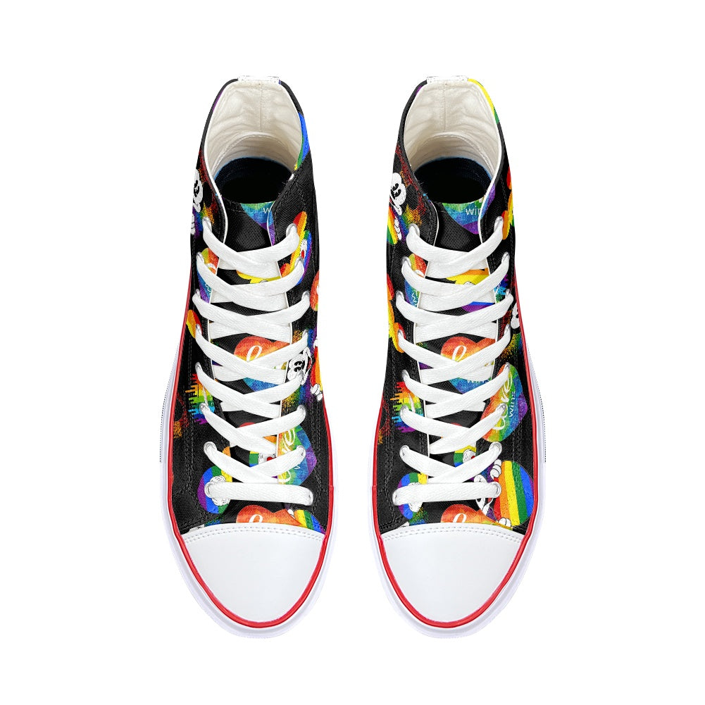 Mouse Pride High Top Canvas Shoes