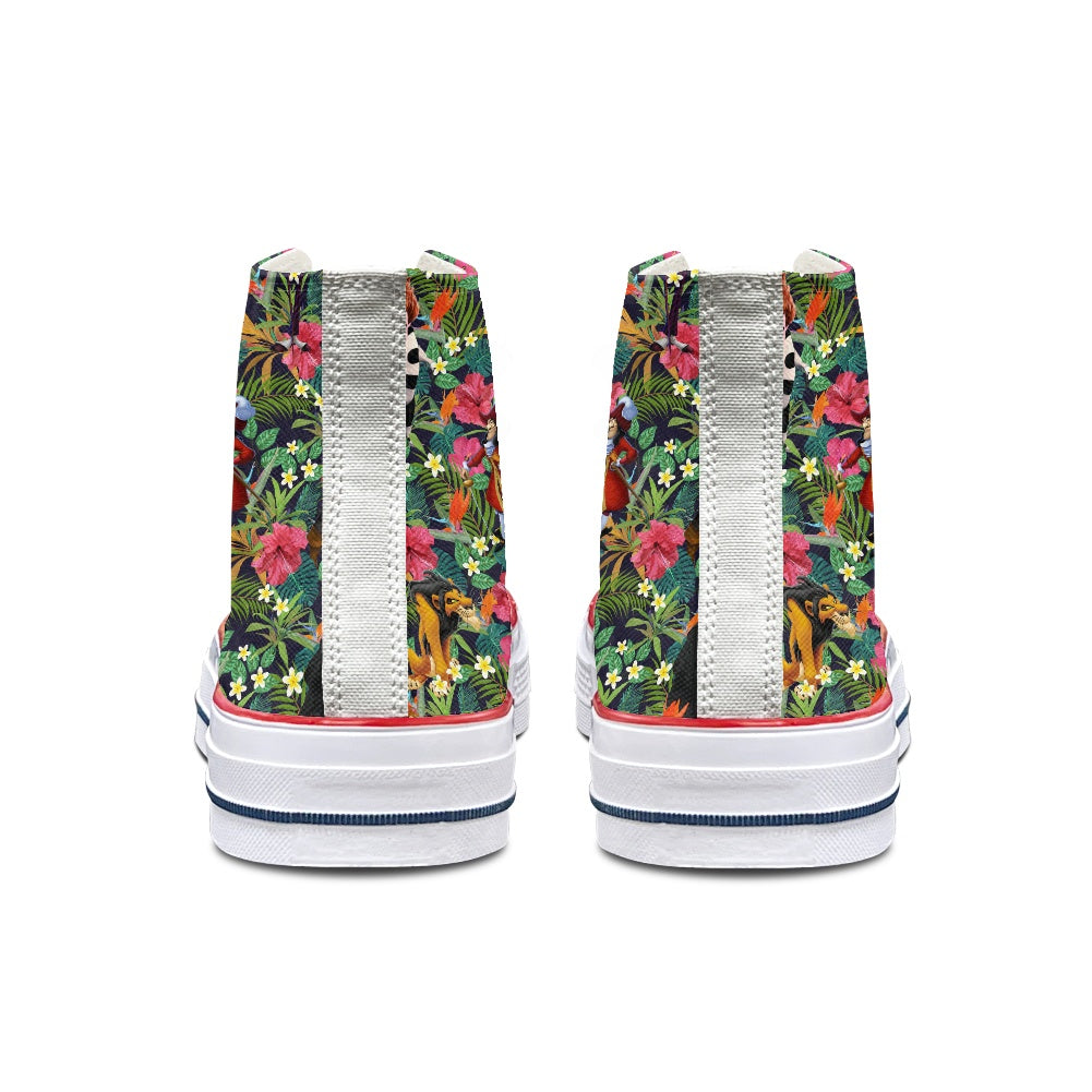 Tropical Male Villains High Top Canvas Shoes