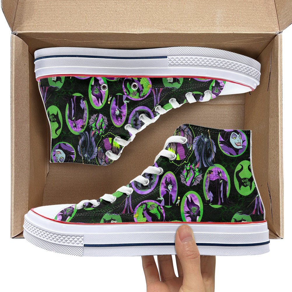 Evil Fairy Flames High Top Canvas Shoes