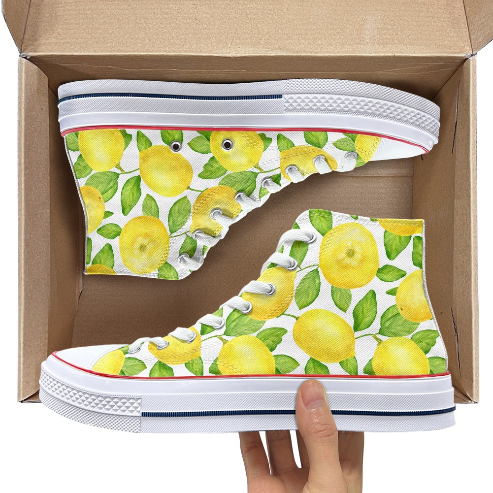 Lemons High Top Canvas Shoes