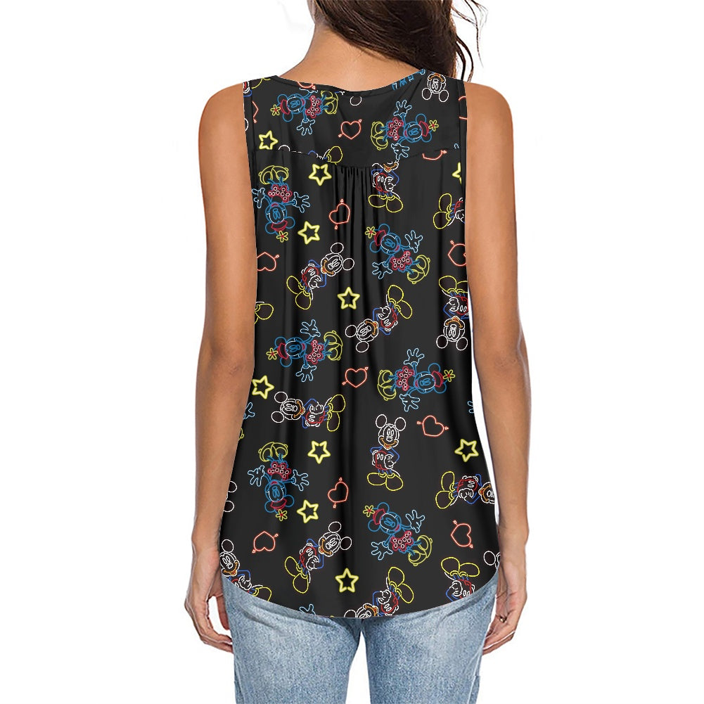 Neon Mouse Women's Sleeveless V-Neck Top