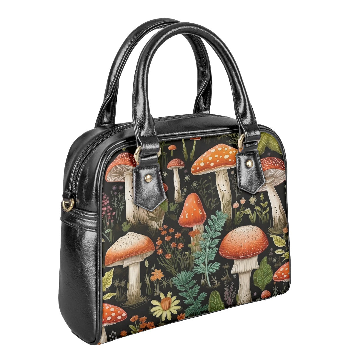 Burnt Orange Mushroom Bowler Bag