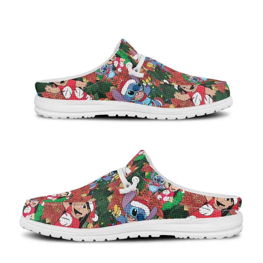 Hawaiian Christmas MESH DUDE SHOES