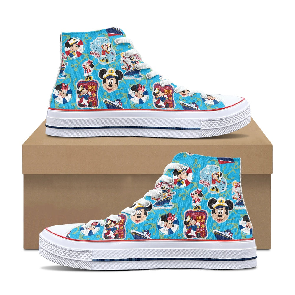 Cruise Mouse High Top Canvas Shoes