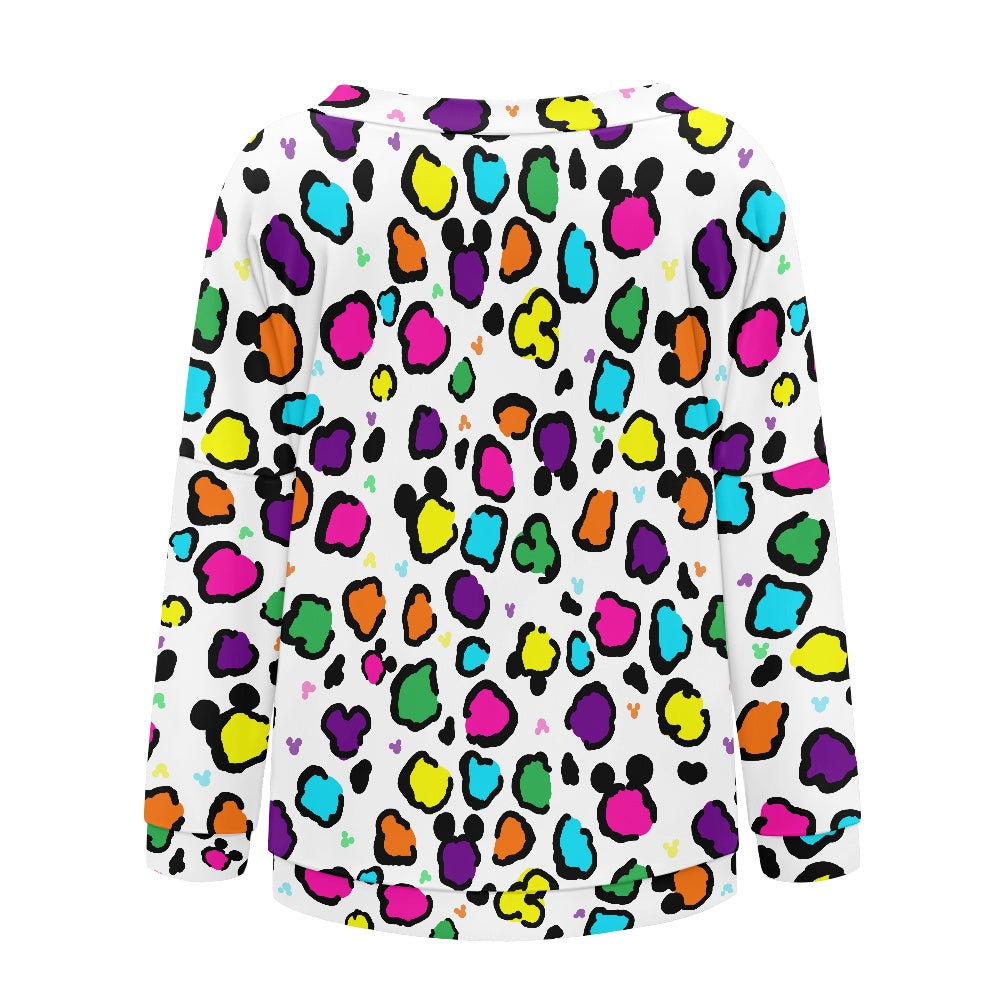 Neon Spots Women's one-shoulder top