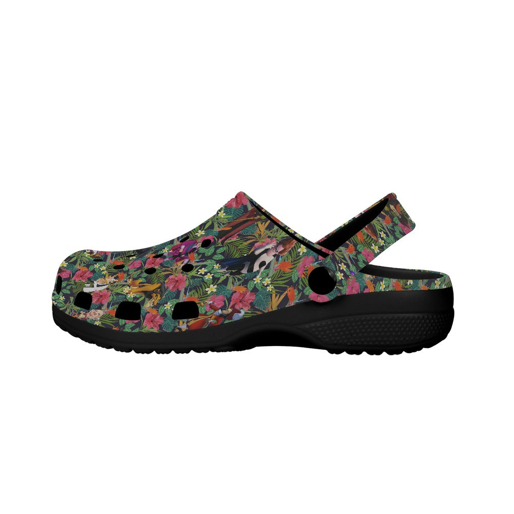 Tropical Male Villains Adult Crocs Black Sole