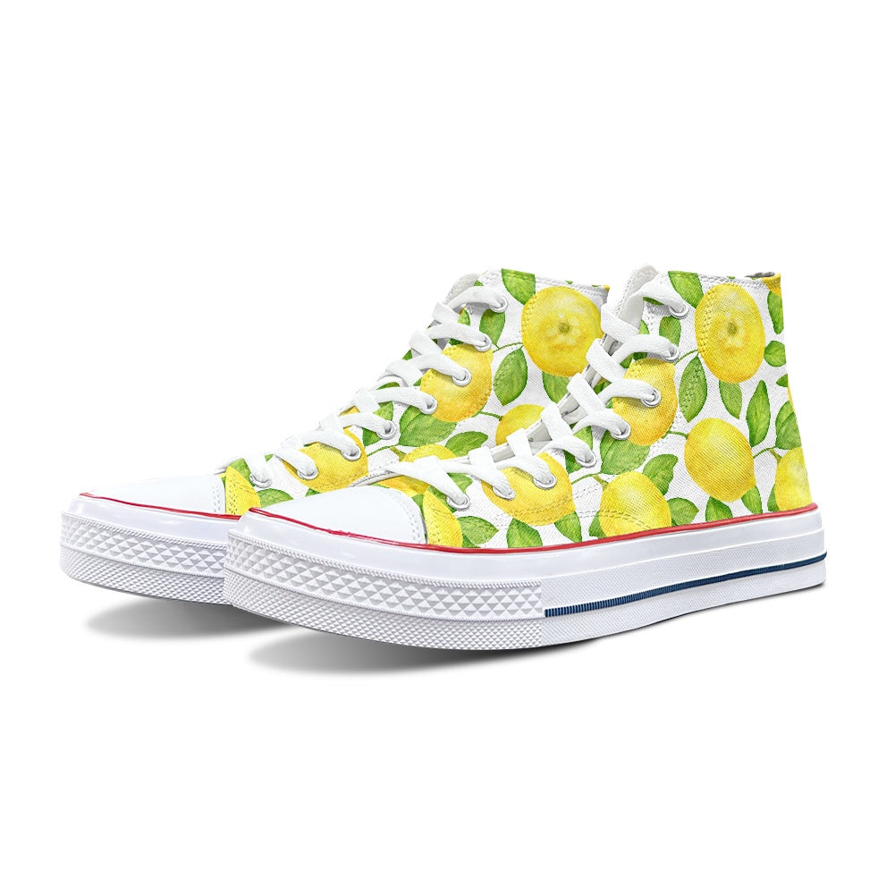 Lemons High Top Canvas Shoes