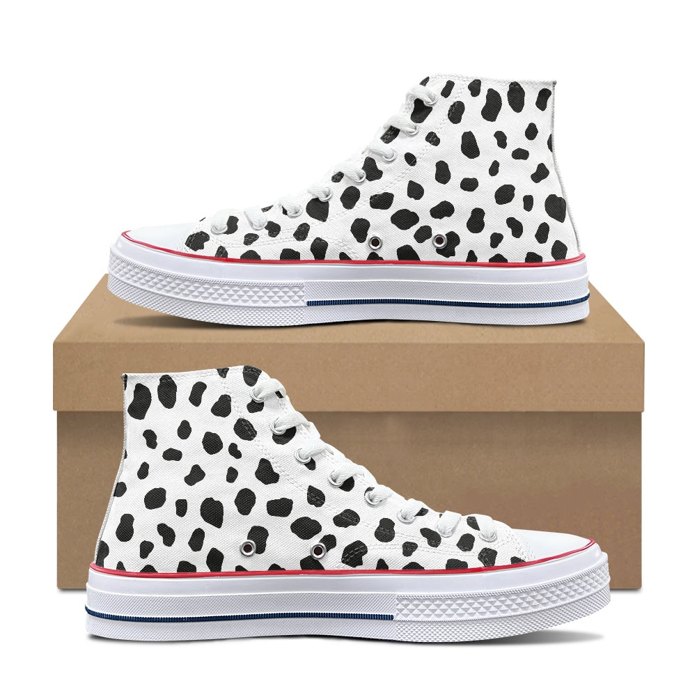 Dalmatian Spots High Top Canvas Shoes