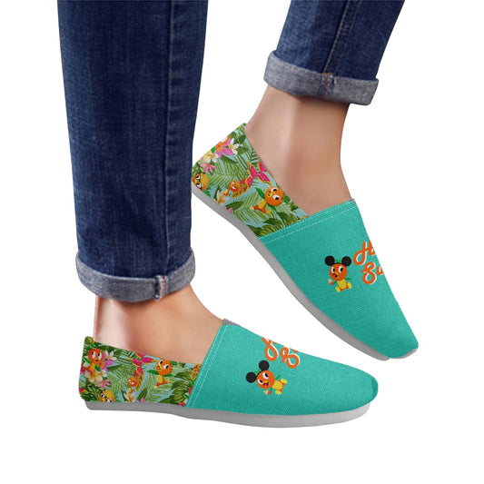 Tropical Orange Bird Slip On Toms