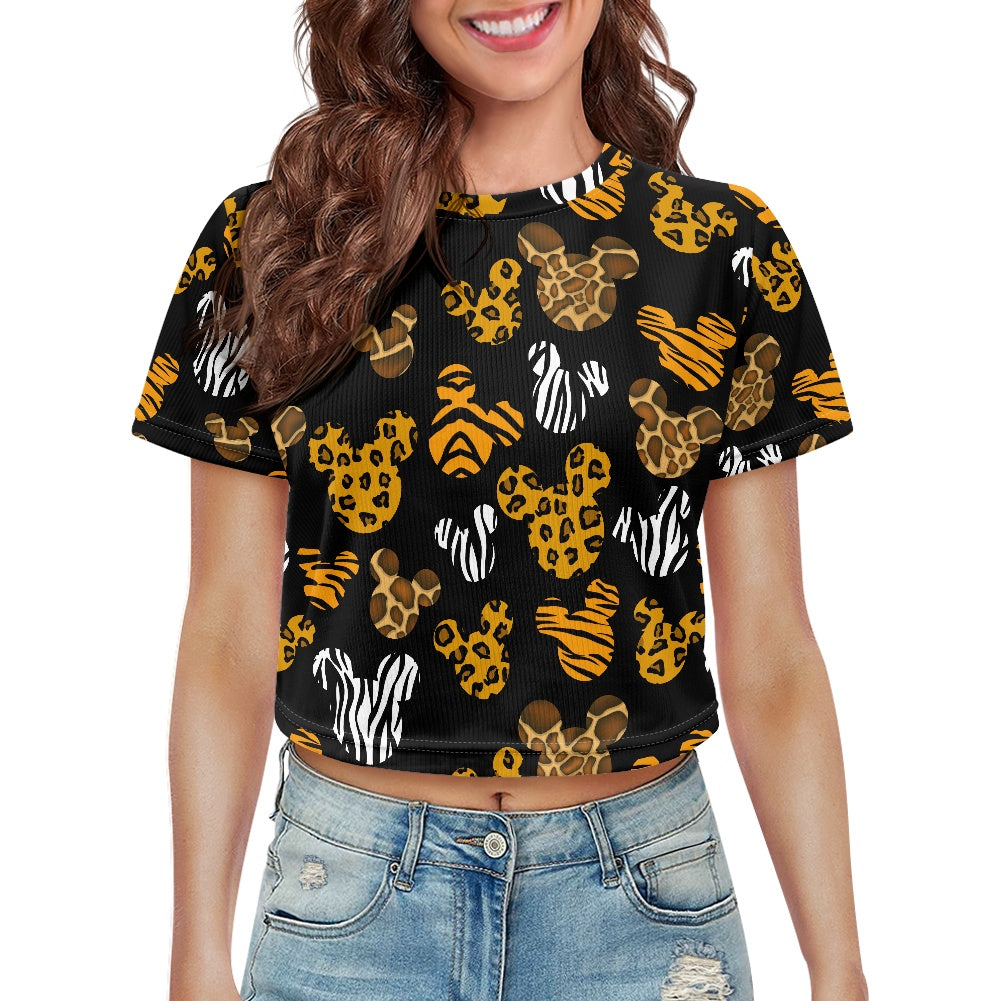 Safari Ears Loose cropped navel-baring T-shirt