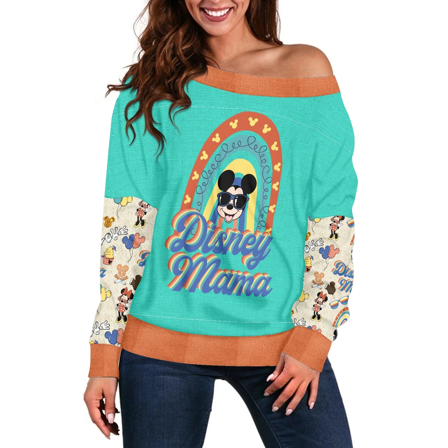 Mouse Mama Women's one-shoulder top