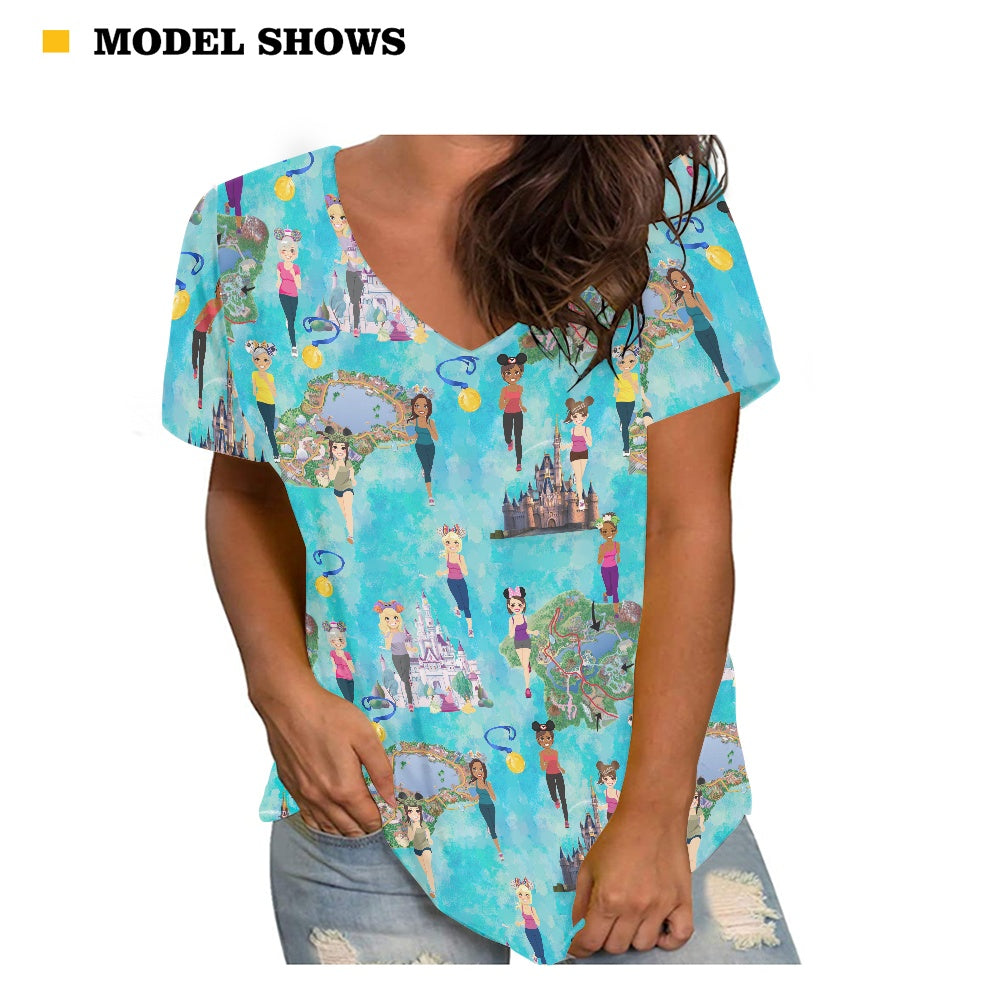 Meet me at the Castle Women's V-neck Top