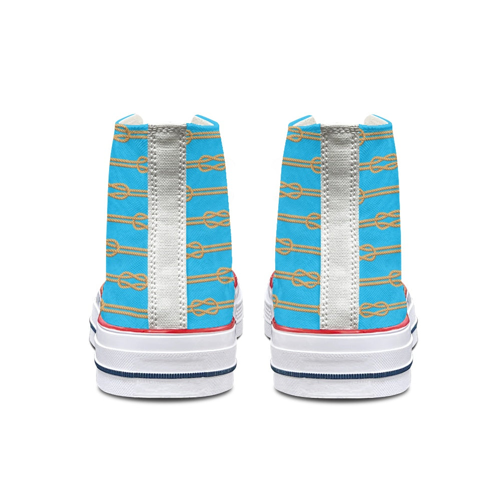 Knot Your Way High Top Canvas Shoes