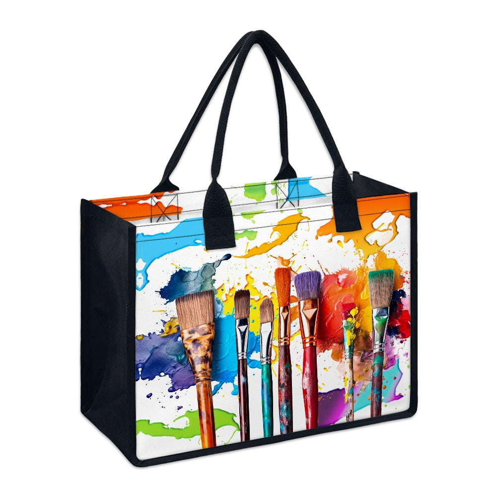 Paint Brushes Tote bag(Double-sided Print )