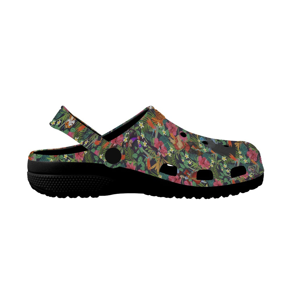 Tropical Male Villains Adult Crocs Black Sole