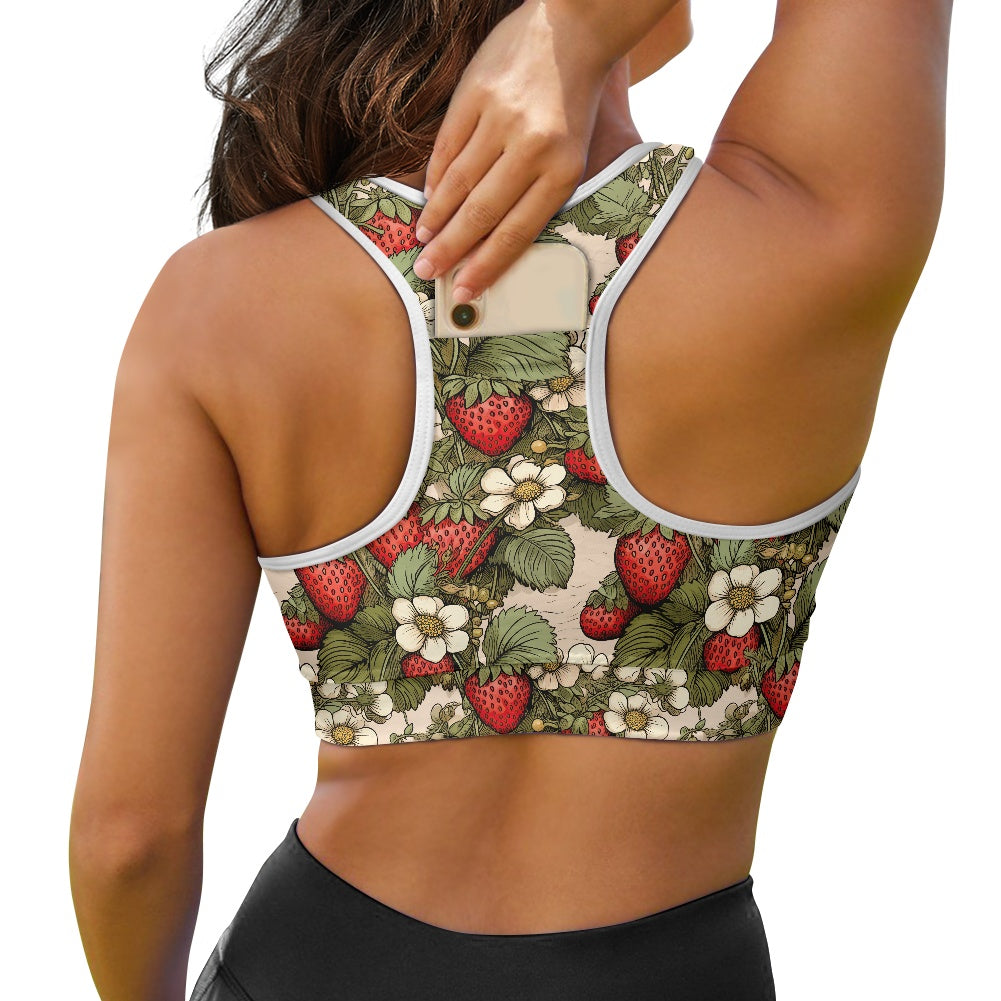 Strawberry Flowers Women's Sports Vest