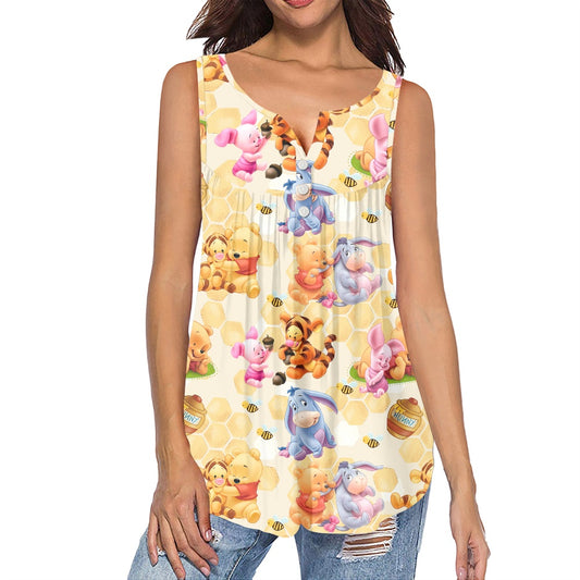 Honey Pot Pals Women's Sleeveless V-Neck Top