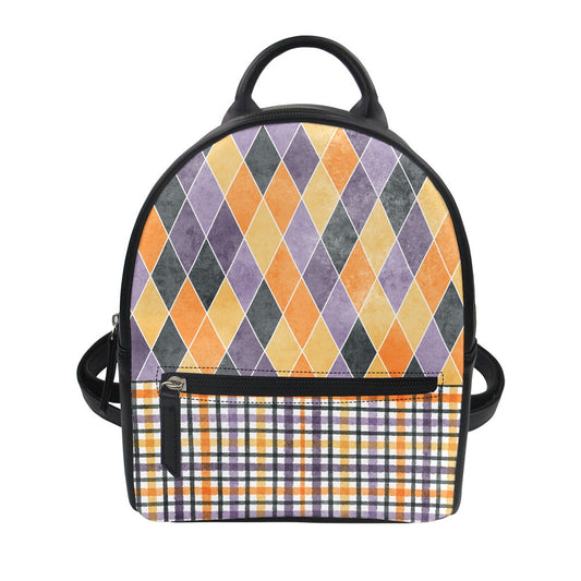 Harlequin Plaid Small Backpack