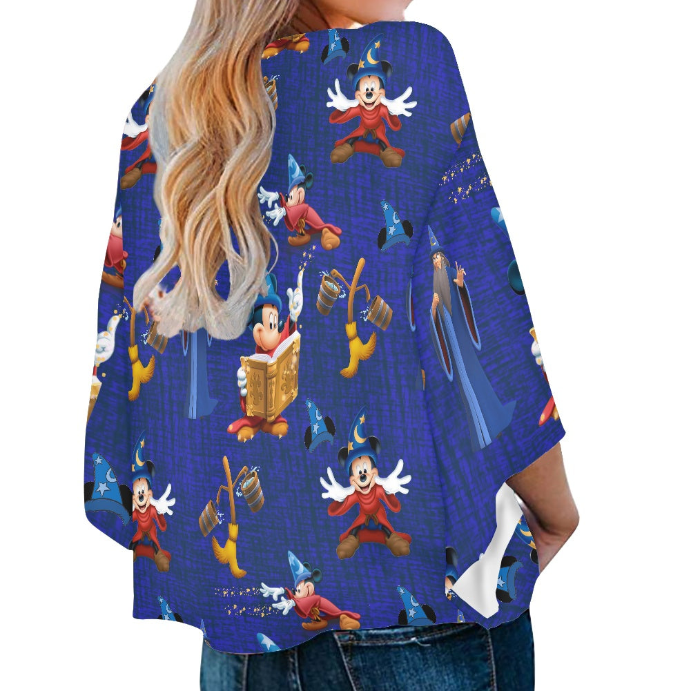 Mouse Sorcerer Women‘s’ V-neck Streamers Blouse