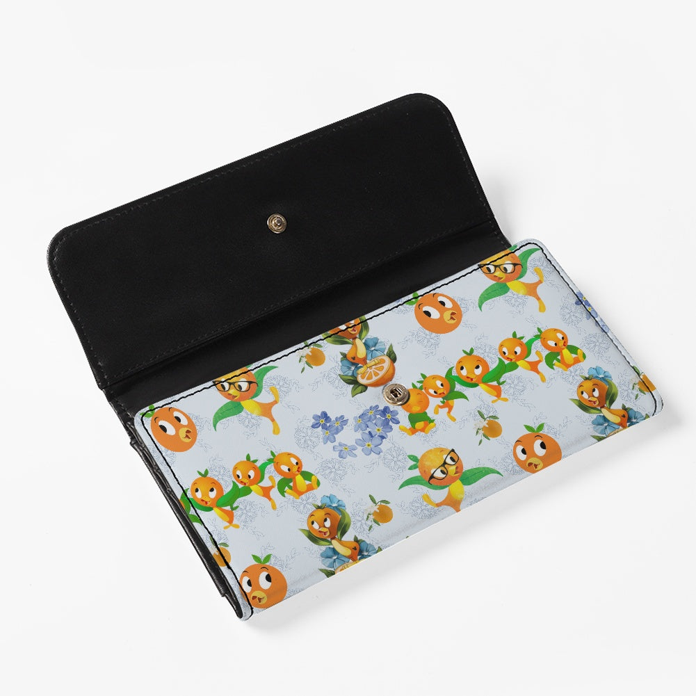 Classic Orange Bird Long Folding Wallet