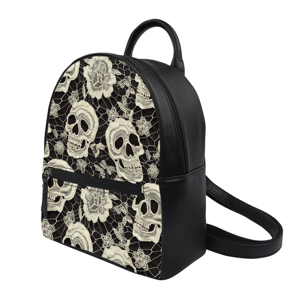 Crochet Skulls Small Backpack