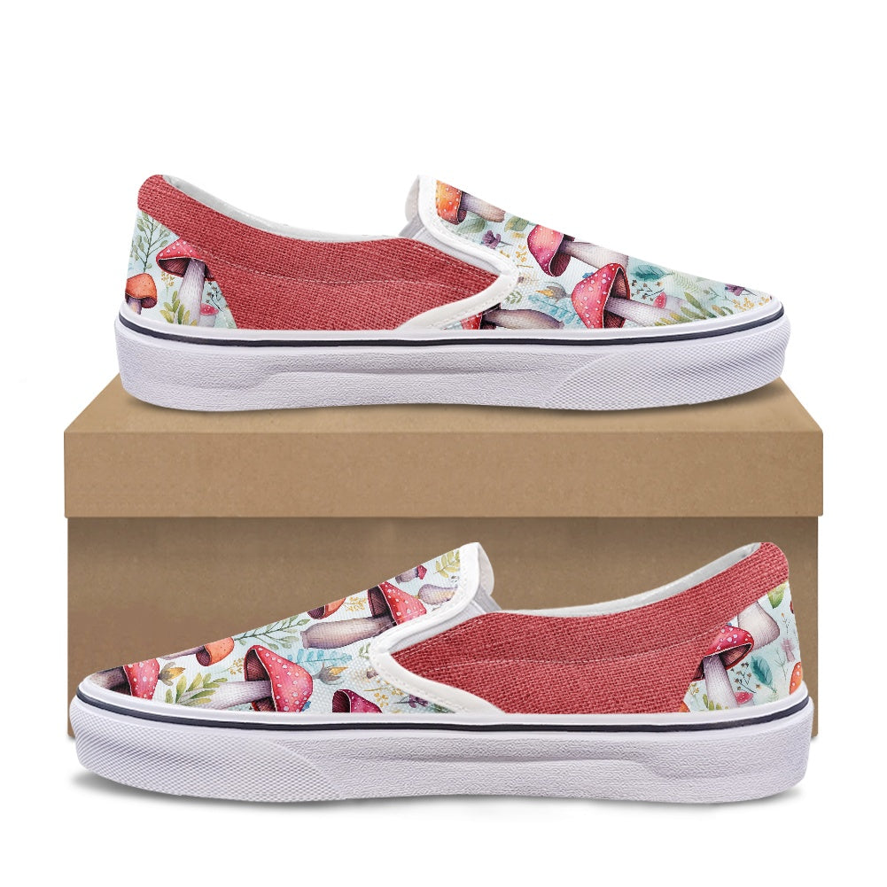 Red Mushroom Pedal canvas shoes for Adult