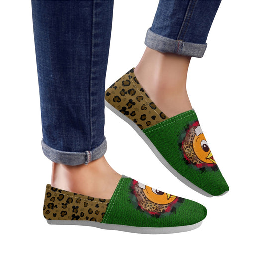 Cheetah Christmas Slip On Toms