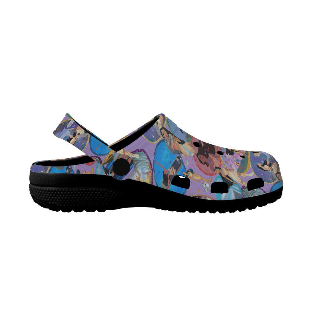 Colors of the Wind Crocs Black Sole